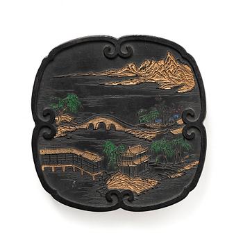 An ink cake, Qing dynasty.