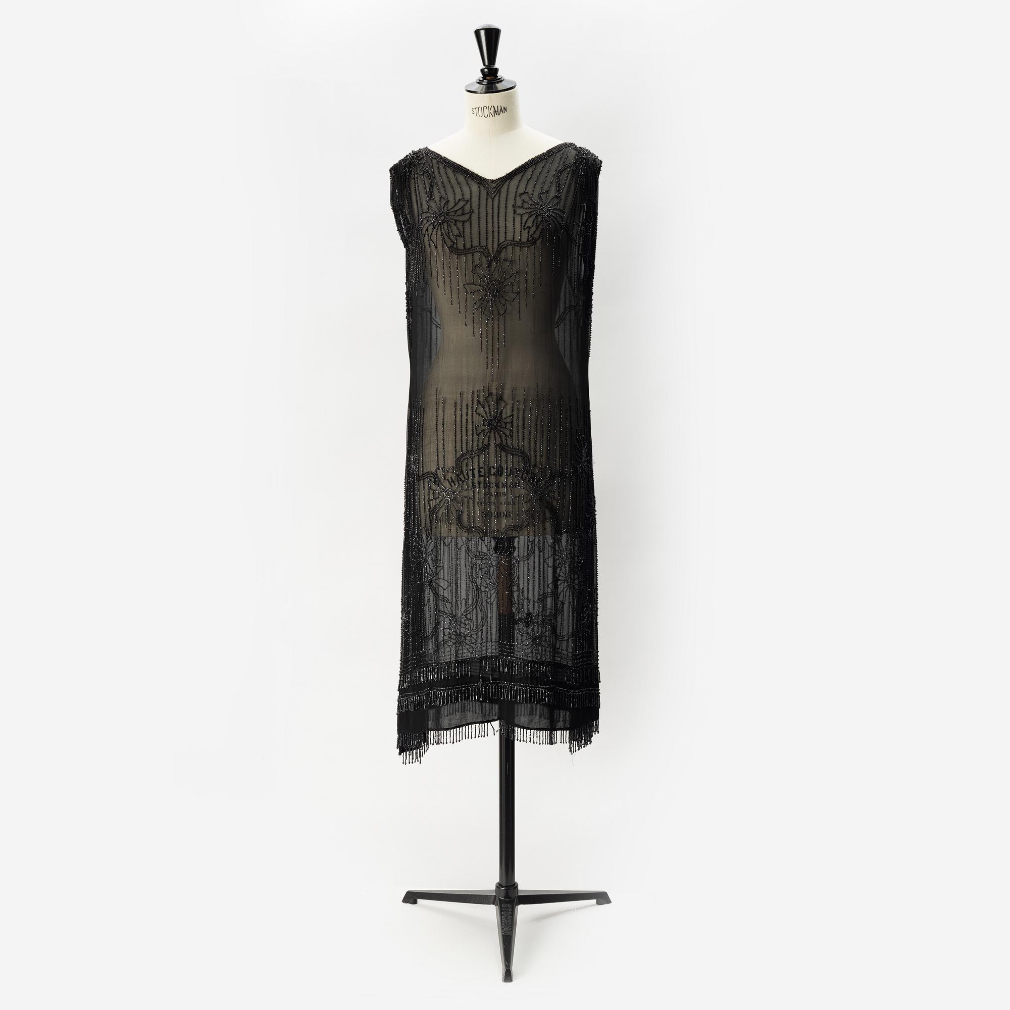 A 1920's pearl embroidered dress.