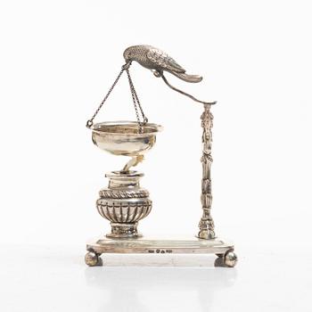 Empire, Perfume burner, silver, Johan Daniel Blomsterwall, Gothenburg 1836.