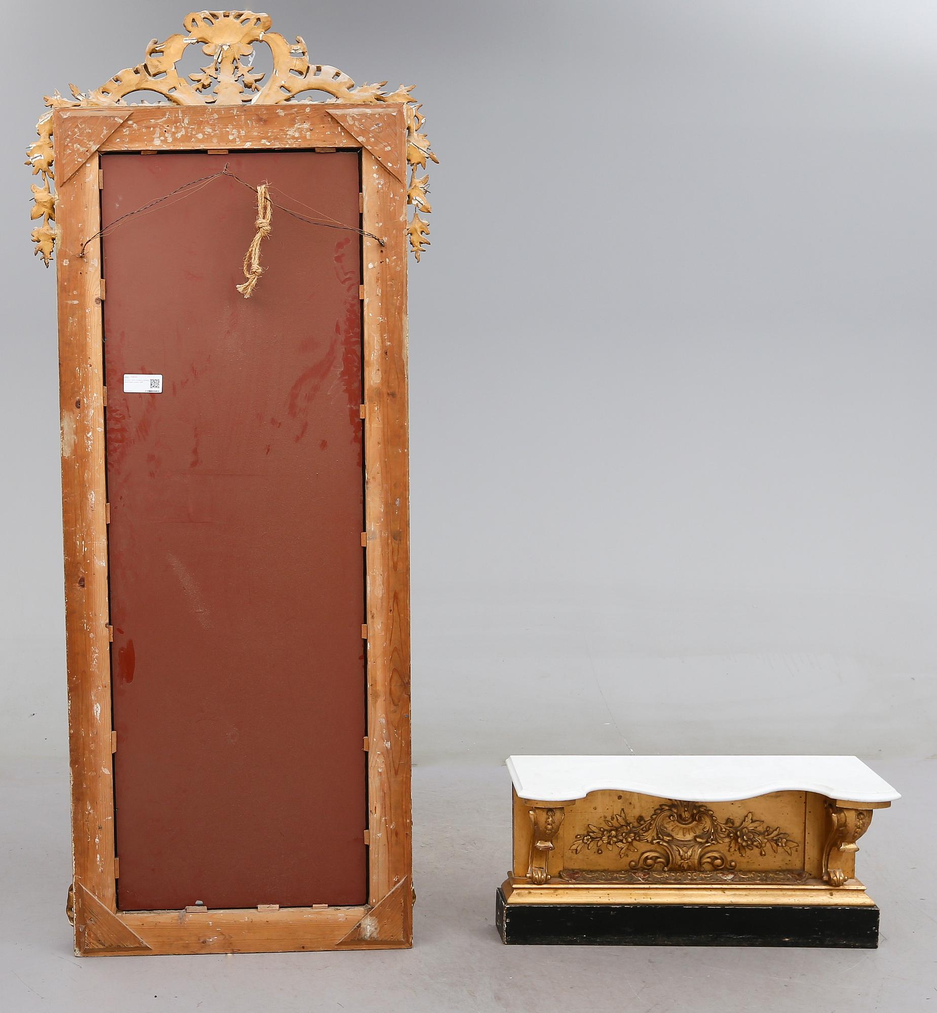 SPEGEL MED KONSOLBORD, 1800-talets andra hälft.