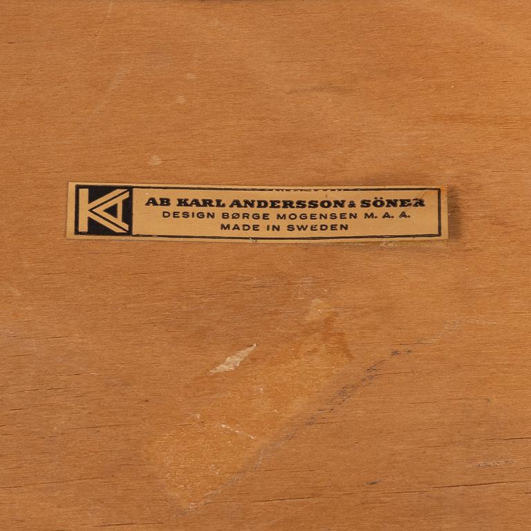 Børge Mogensen, stolar, ett par, modell 575, Karl Andersson & Söner, Huskvarna 1960-tal.
