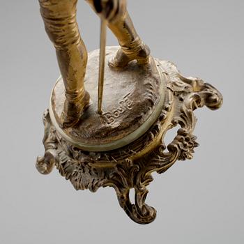 EUTROPE BOURET, efter, skulpturer, ett par, patinerad brons, märkt Bouret, 1900-talets första hälft.