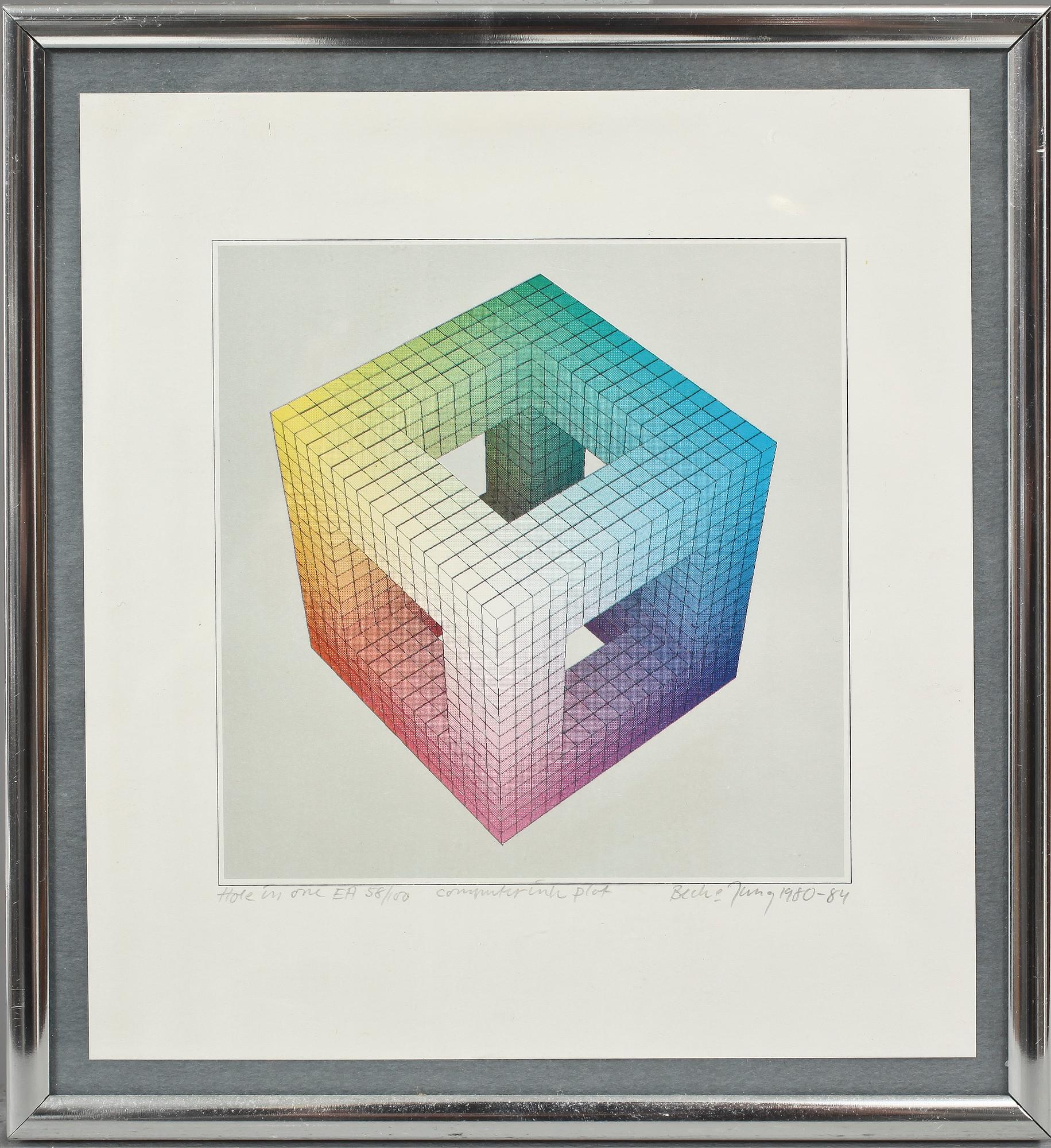 BECK & JUNG, färglitografier, 2 st, sign o nr EA 58/100.