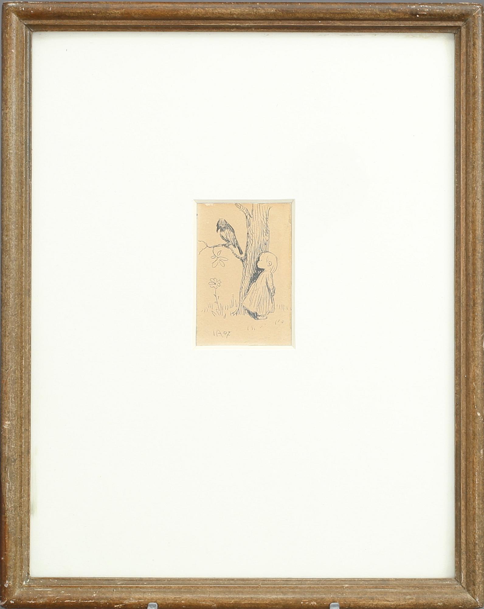 IVAR AROSENIUS, tuschteckning, monogramsignerad och daterad -07.