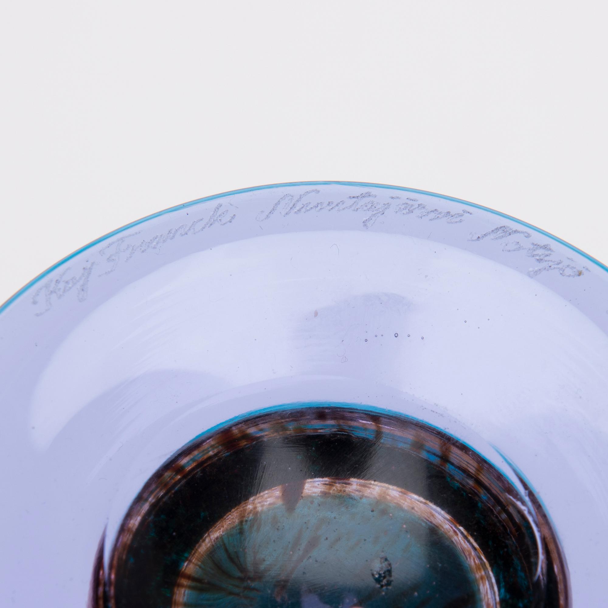 POKAL, glas, signerad Kaj Franck Nuutajärvi, Notsjö. 1970-tal.