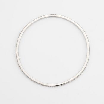 Brilliant cut diamond bangle.