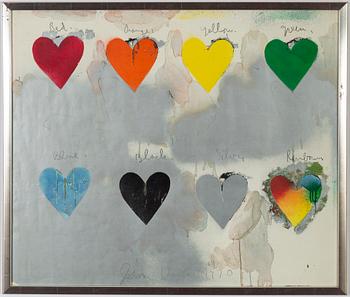 Jim Dine, färgoffset och serigrafi, signerad och daterad i trycket.