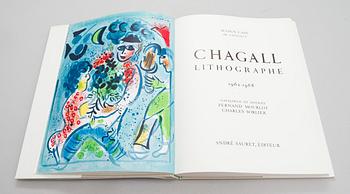 Böcker, 2 st, "Chagall Lithographe III" samt "Chagall Litographe IV", 1969 och 1974.