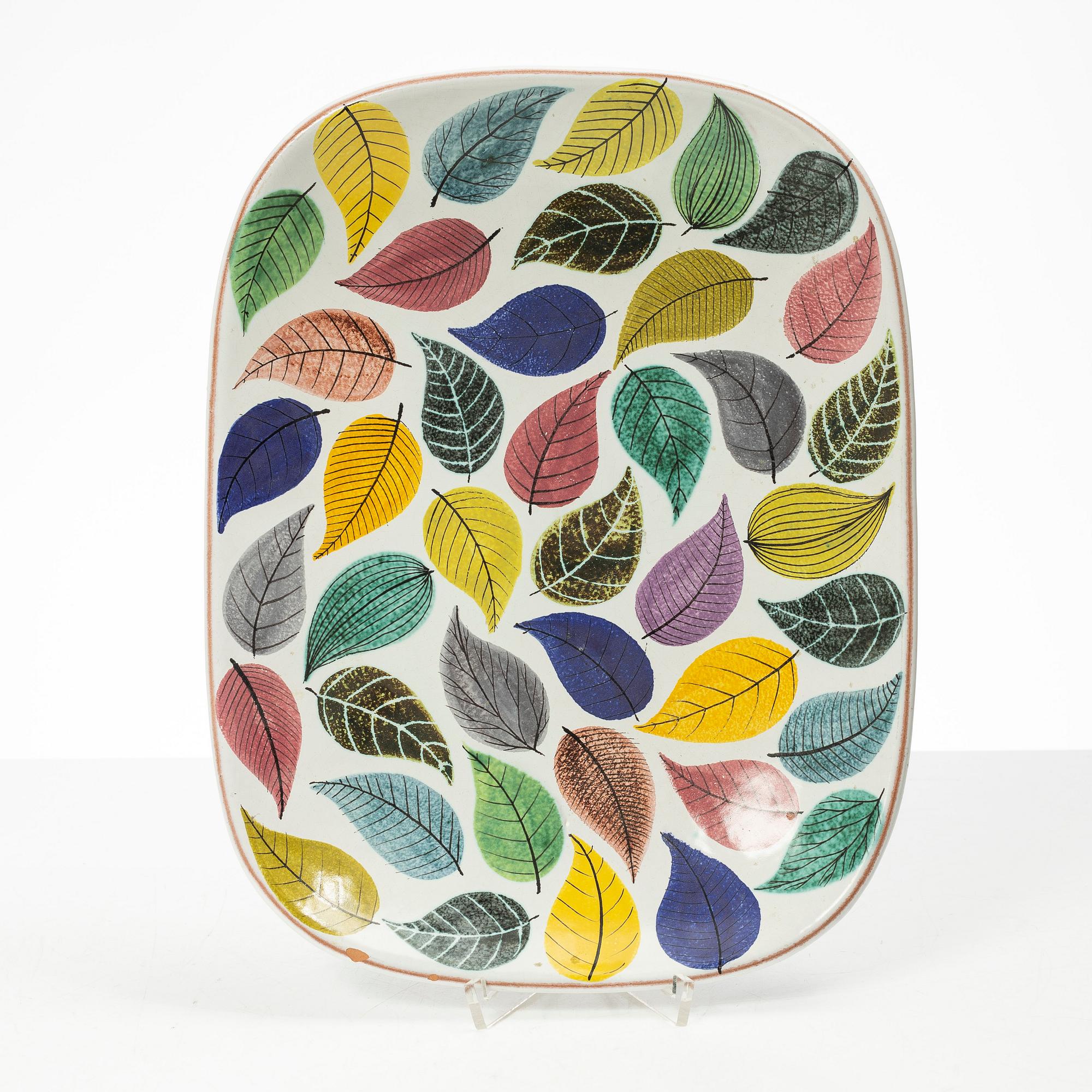 Stig Lindberg, fat, fajans, Gustavsberg Studio, signerad, 1950-60-tal.