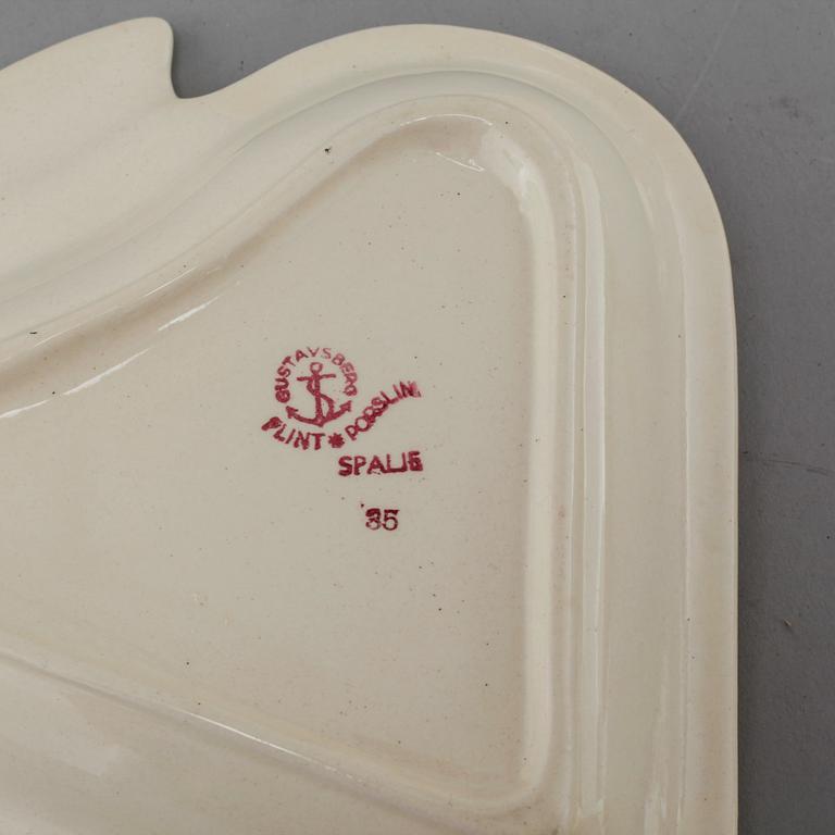 An earthenware tableware set of 62 pcs, 'Spaljé', designed by Wilhelm Kåge for Gustavsberg, around mid 20th century.