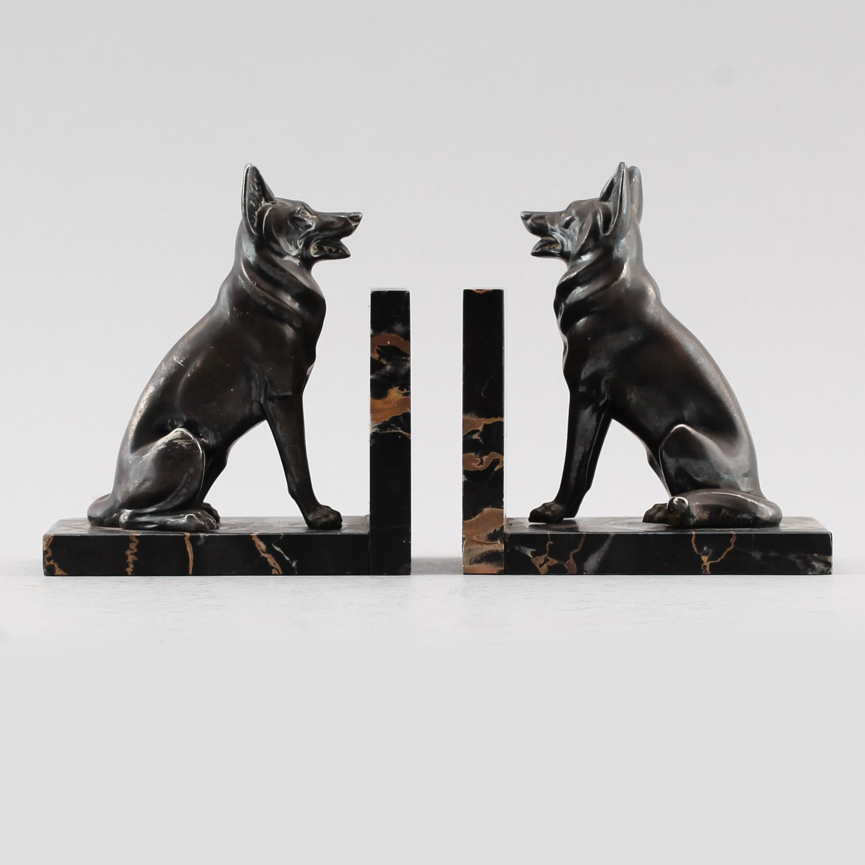 BOKSTÖD, 1 par, art déco, 1920-/30-tal.