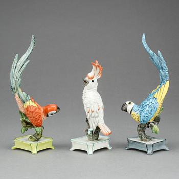 FIGURINER, porslin, 3 st, Nymphenburg, 1900-tal.
