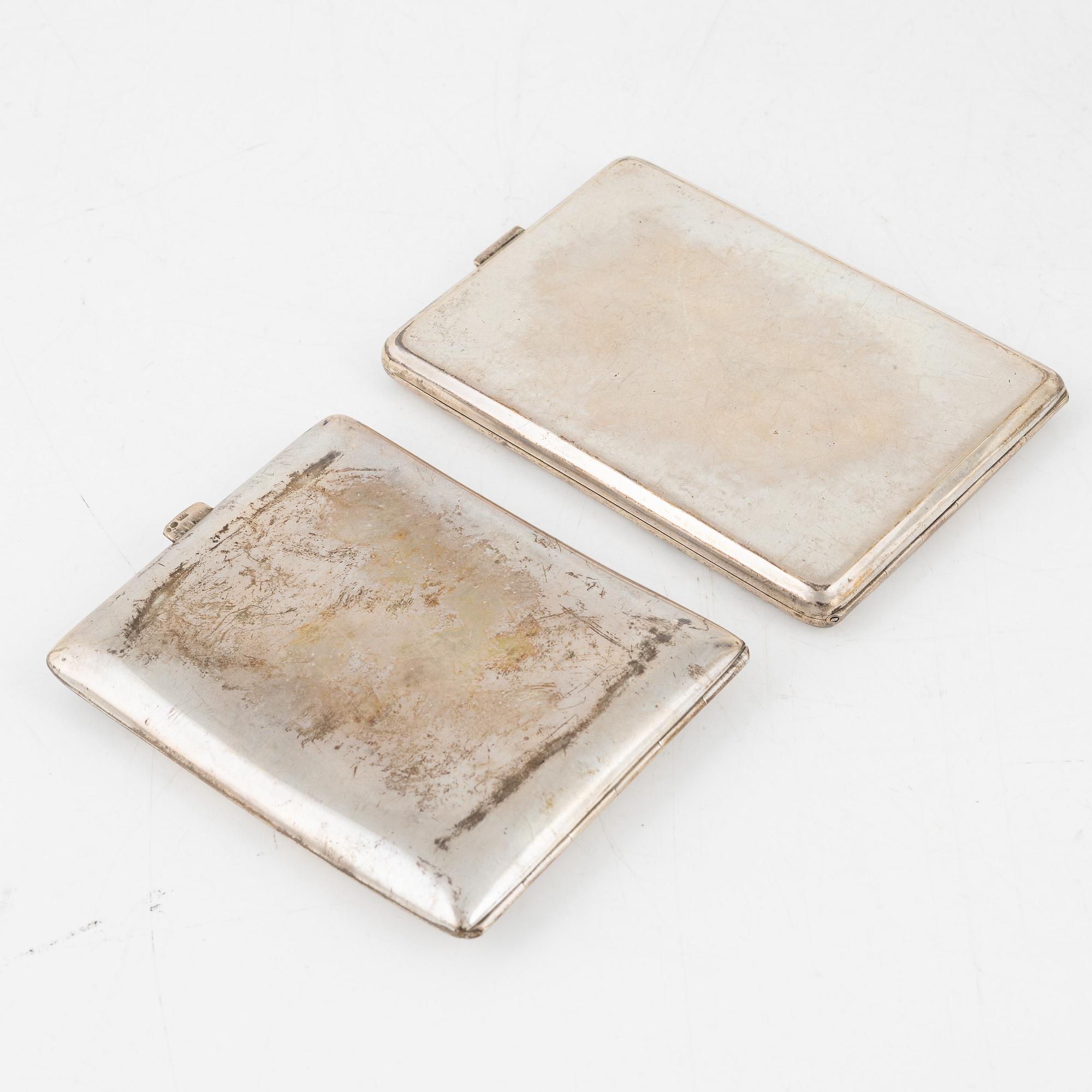 Silverföremål, 26 st, bland annat fat, GAB Guldsmedsaktiebolaget Stockholm, 1950.