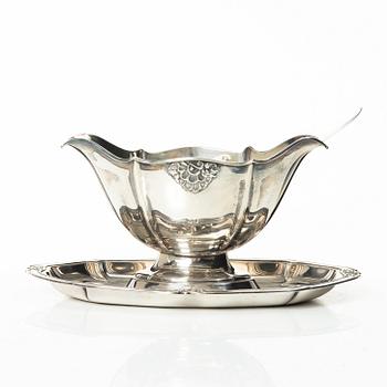 A Danish silver sauce boat, marks of Carl M. Cohr, Fredericia, Denmark 1937.