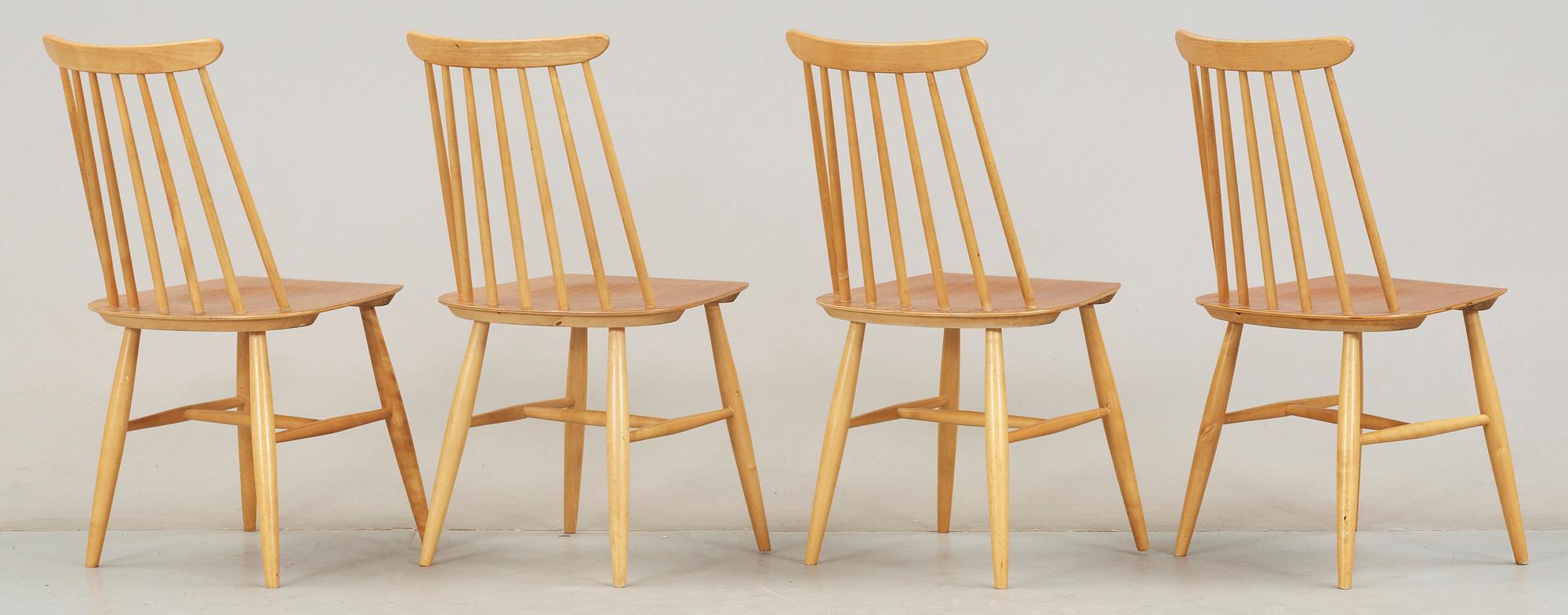 STOLAR, 4 st, "Fanett", Ilmari Tapiovaara, Edsbyverken, 1950-tal.