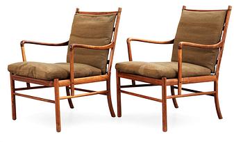 90. OLE WANSCHER, karmstolar, ett par "Colonial Chair, PJ 149", Poul Jeppesen, Danmark.