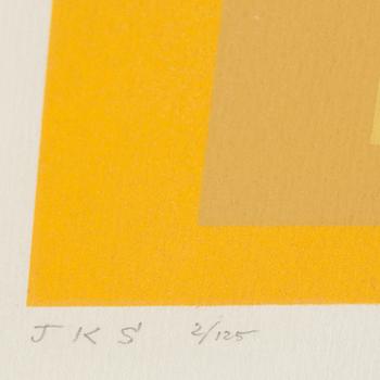 JOSEF ALBERS, serigraph, signed and numbered 2/125, dated '70.