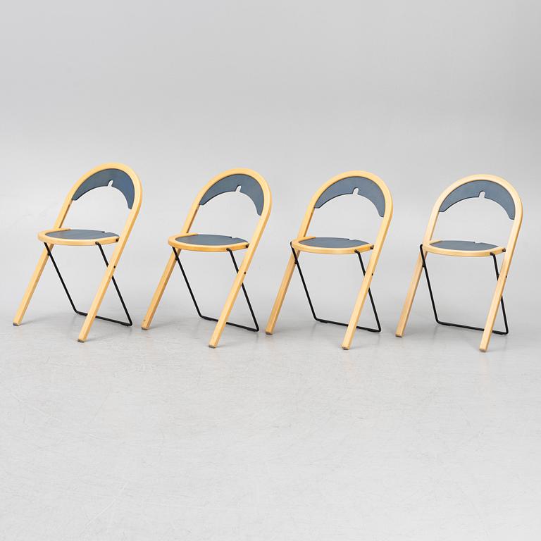 Börge Lindau, chairs, 4 pcs, "Beplus", Blå Station, late 20th century.