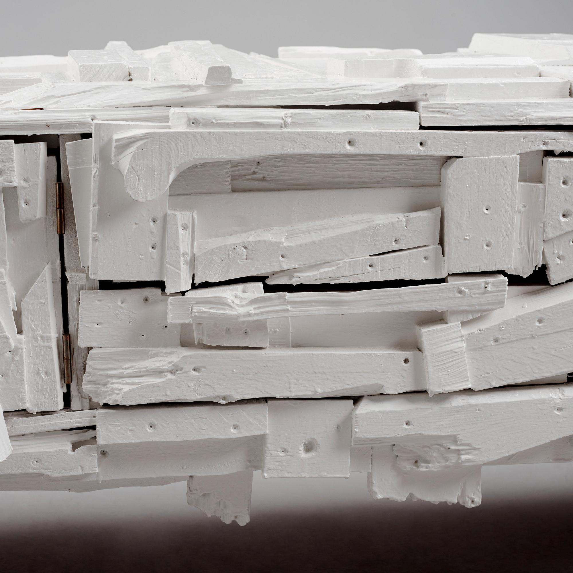 Finn Ahlgren, / Godspeed, a unique "trash sideboard", his own studio, Stockholm 2014.