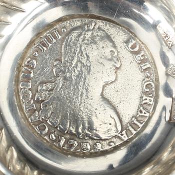 TASSE DU VIN, silver, fantasistämplar, delvis 1800-tal. .