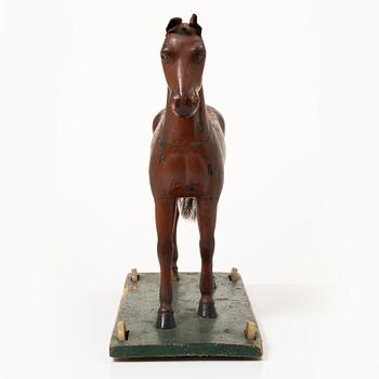 A toy horse, early 20th century.