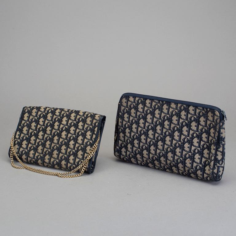 VÄSKA OCH NECESSÄR, 2 delar, Christian Dior.