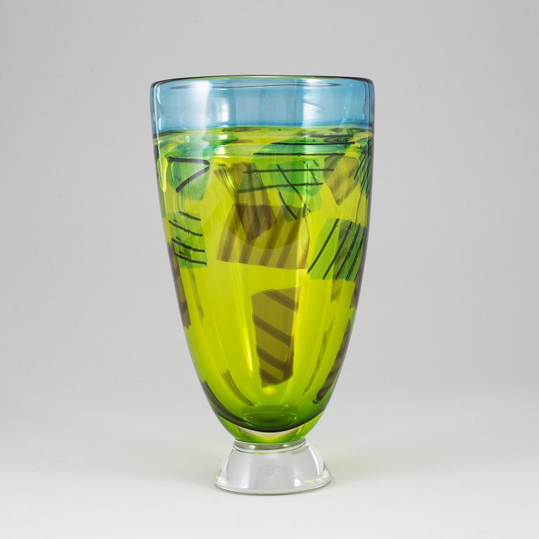 BENGT EDENFALK, a glass, vase, Kosta Boda, Sweden.