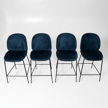 GamFratesi, barstolar, 4 st, "Bettle", Gubi, modern tillverkning.