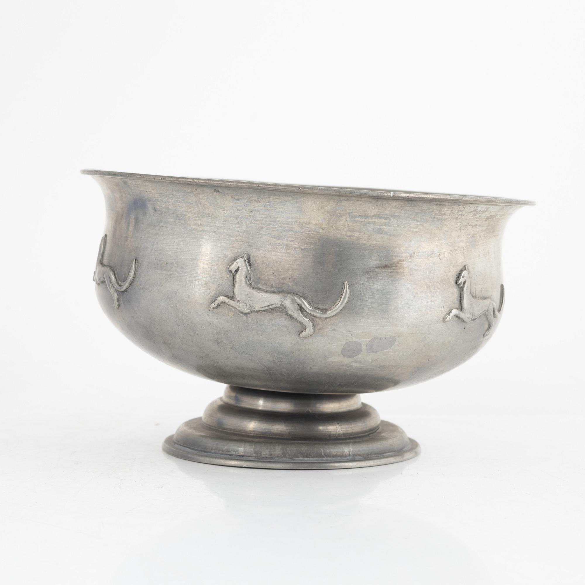 Firma Svenskt Tenn, a pewter centerpiece bowl, Stockholm, Sweden, 1927.