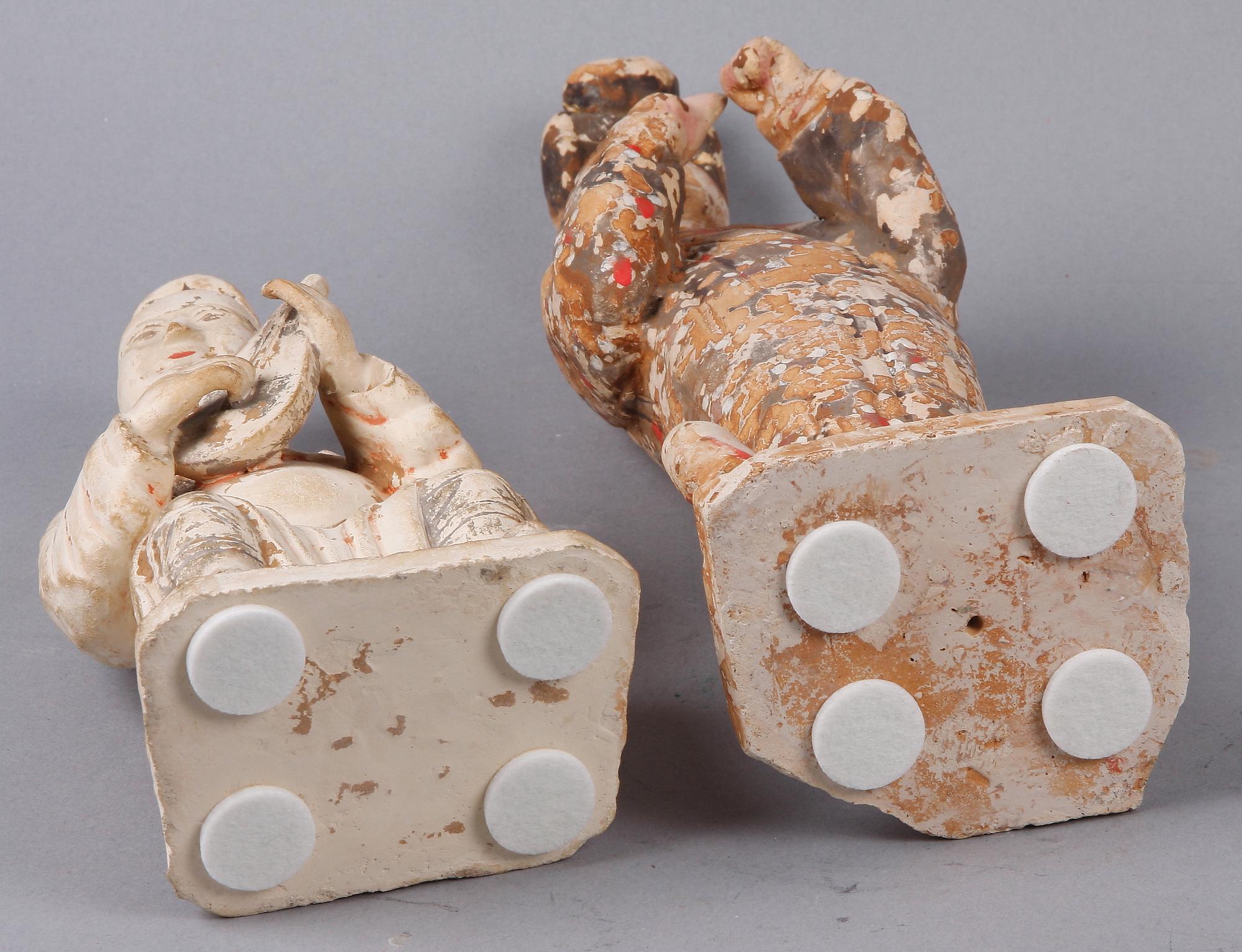 FIGURINER, 2 st, keramik, Tang-stil, Kina.