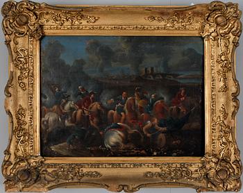 OKÄND KONSTNÄR, 2 st, olja på duk, 1700/1800-tal.