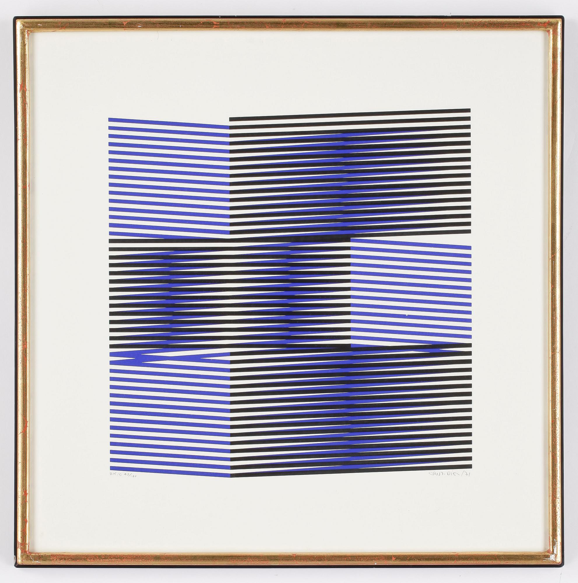 CARLOS CRUZ-DIEZ, färgserigrafi, signerad och numrerad EK/D, 40/101, daterad -71.
