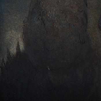 John Bauer, "Troll, stjärnenatt".