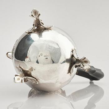 A Swedish 18th century silver coffee-pot, mark of Jacob Lampa, Stockholm 1777.
