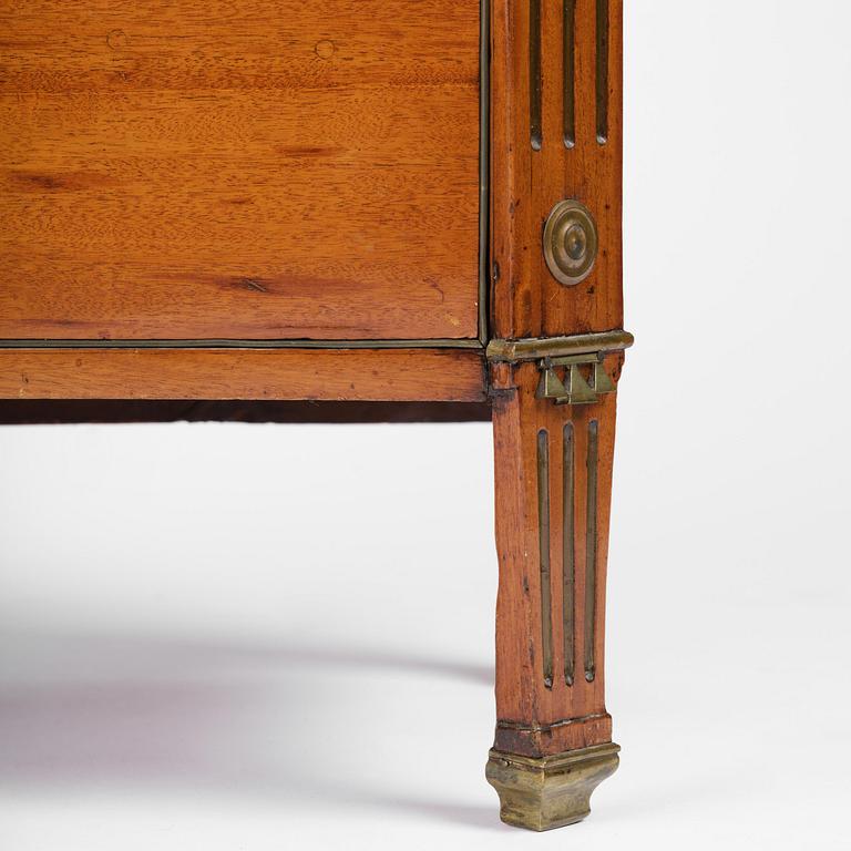A late Gustavian mahogany commode, Stockholm, late 18th century.