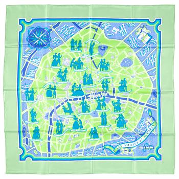 658. HERMÈS, scarf, "Les Amoureux de Paris".