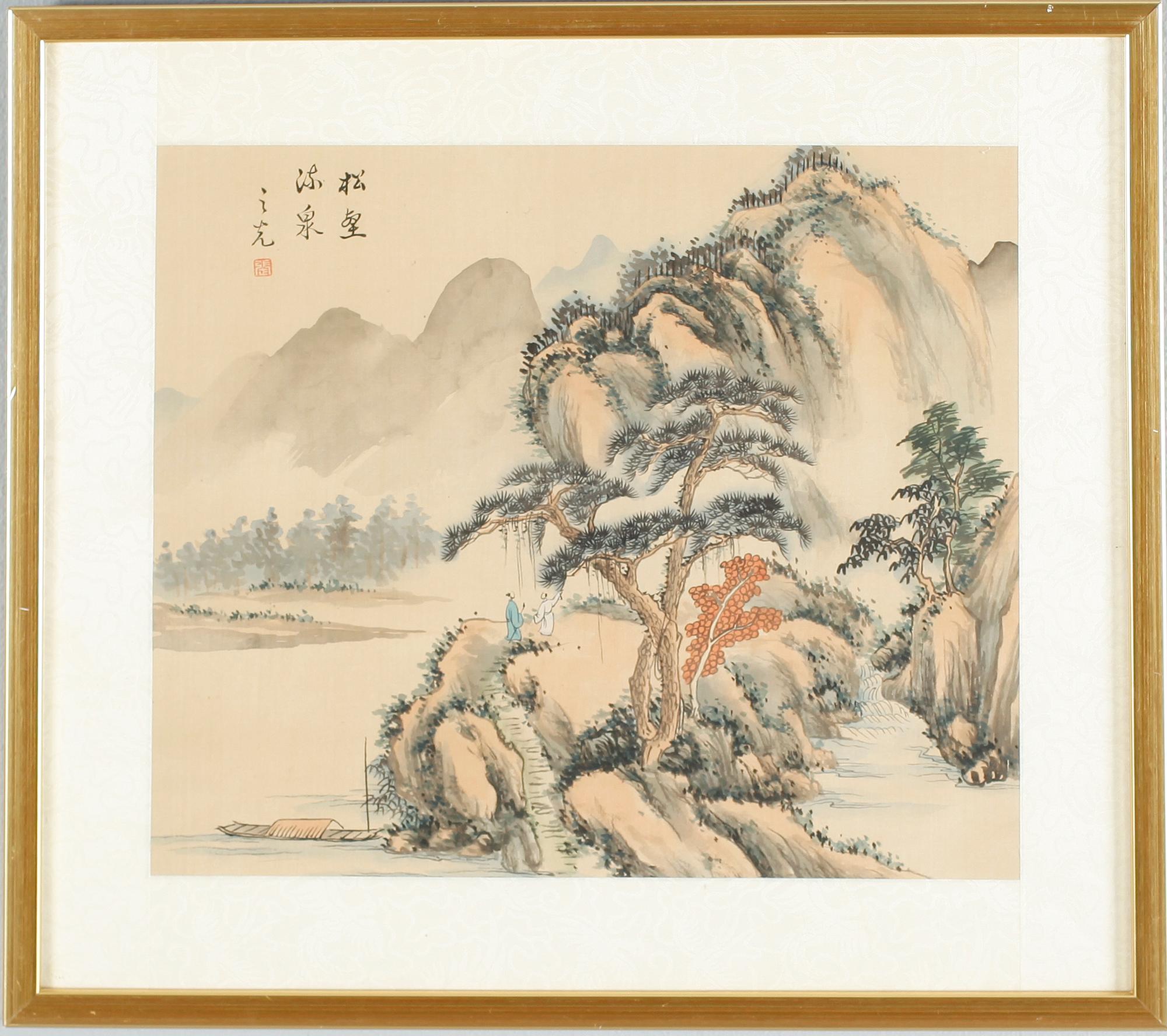 SIDENMÅLNINGAR, 2 st, Kina, 1800-/1900-tal.