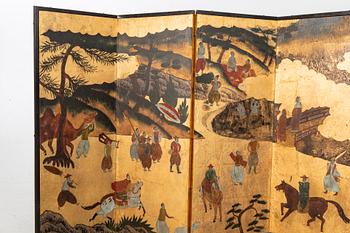 A Japanese 20th century folding screen.