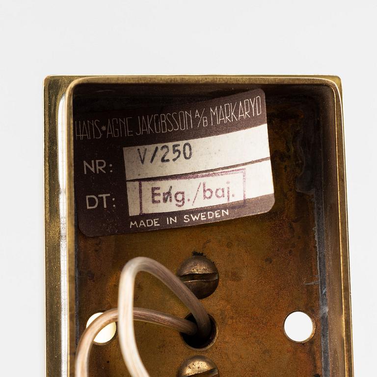 A late 20th century Hans-Agne Jakobsson wall light, V/250, Markaryd, Sweden.