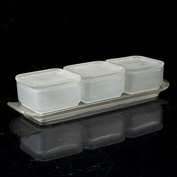 WILHELM WAGENFELD, glas, "Kubus", Vereinigte Lausitzer Glaswerke, Tyskland.