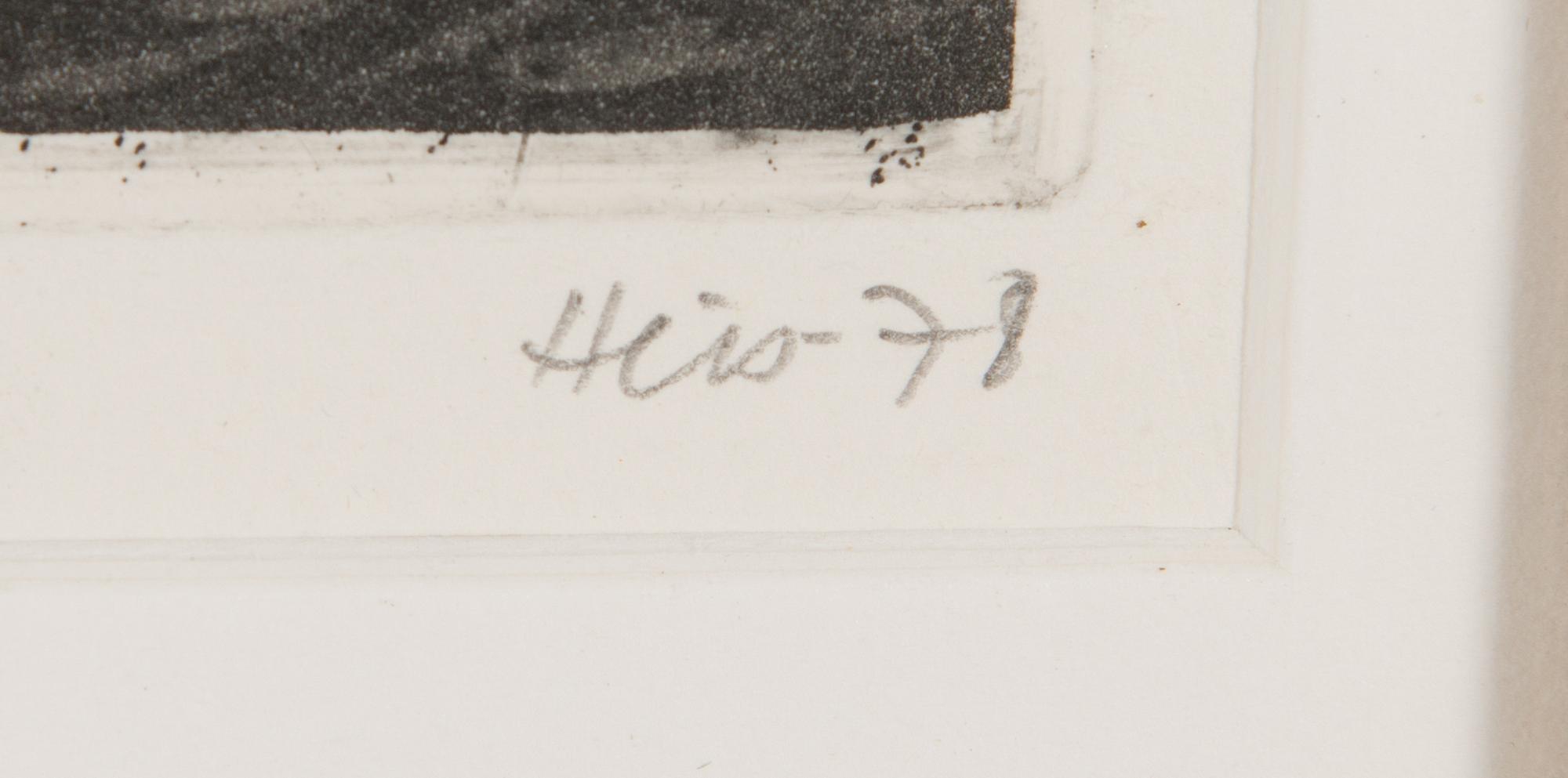 Outi Heiskanen, etching, signed and dated -78, marked TV. 3.