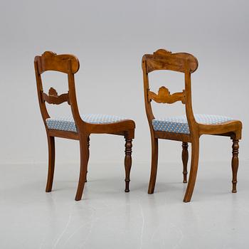 STOLAR, 6 stycken, senempire, 1800-talets mitt.