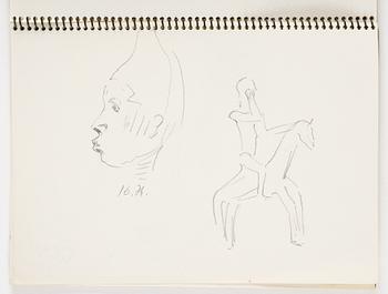 Lotte Laserstein, 4 skissböcker med blyertsteckningar.