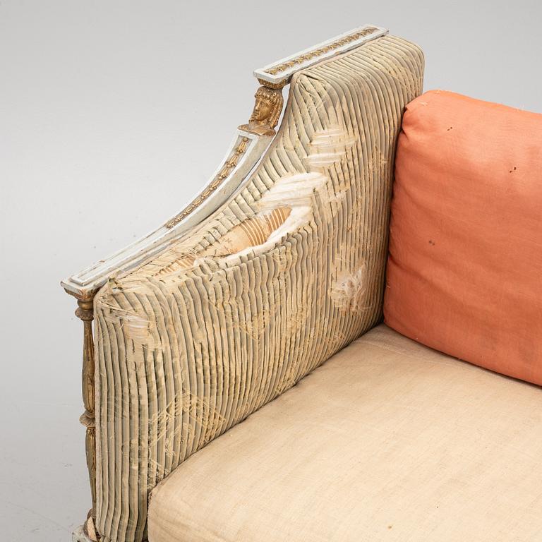 A late Gustavian sofa attributed to E. Ståhl (master in Stockholm 1794-1820).