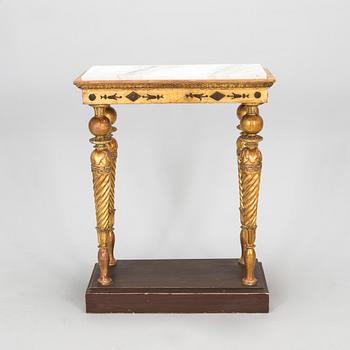 Konsolbord, tillskrivet Jonas Frisk (spegelfabrikör i Stockholm 1805-1824). Sengustavianskt, 1800-talets början.