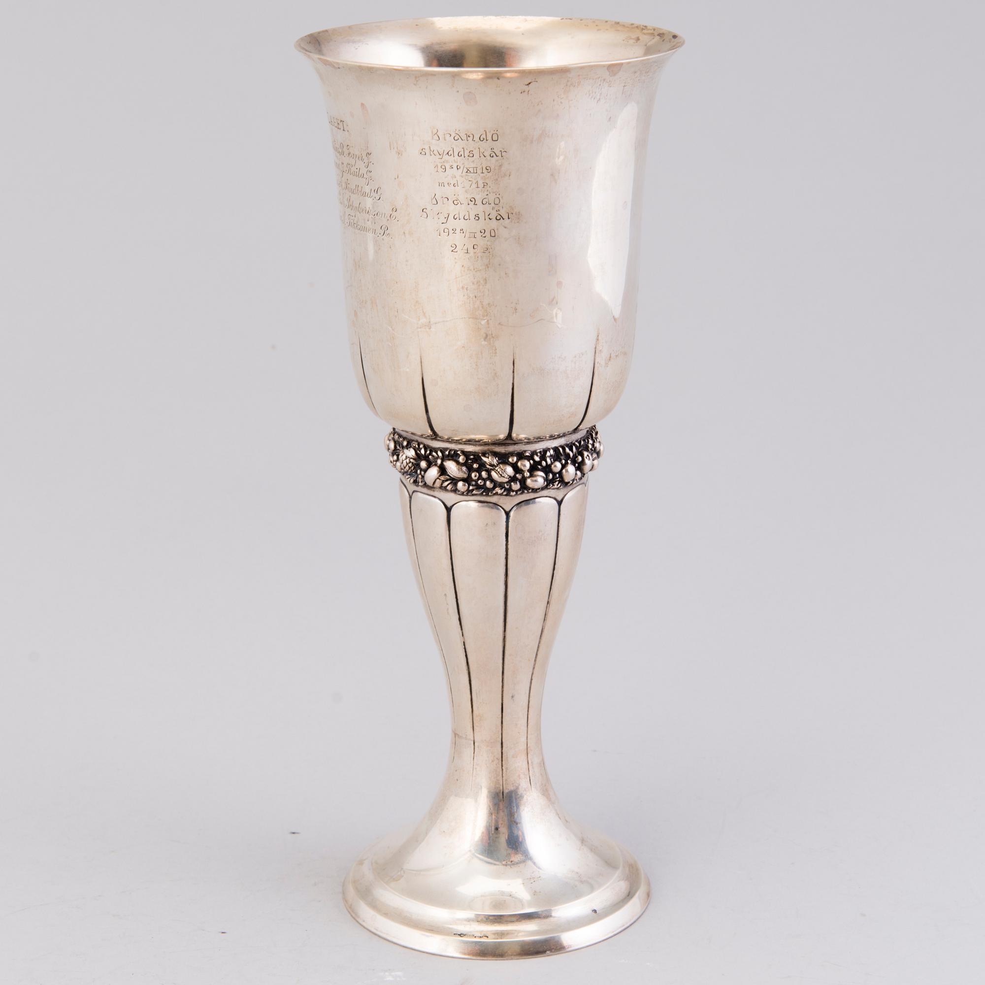 TROPHY, silver, Viktor Lindman, Helsinki 1919.