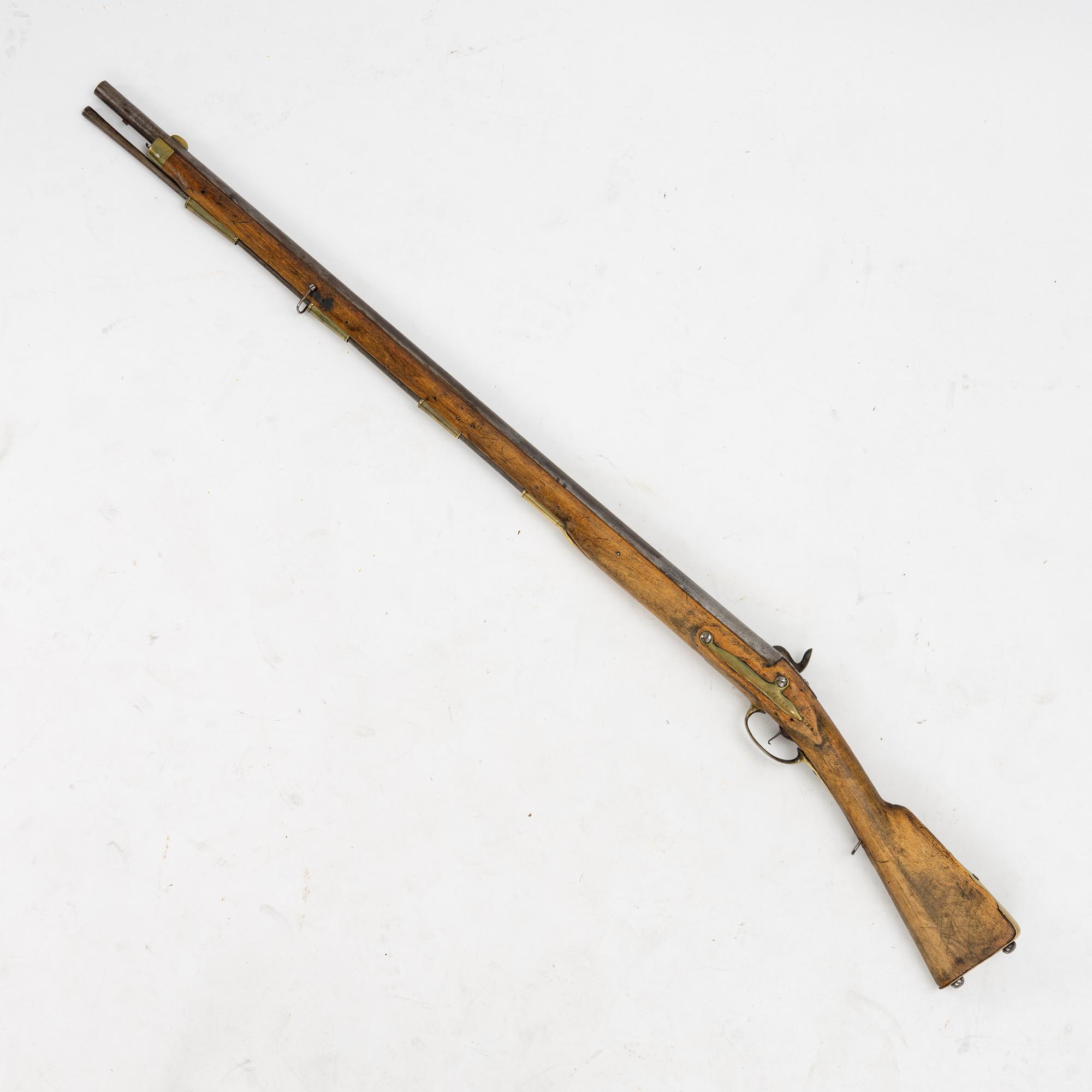 Flintlock rifle, converted to percussion lock, Norwegian model m/1774-1841 (?).
