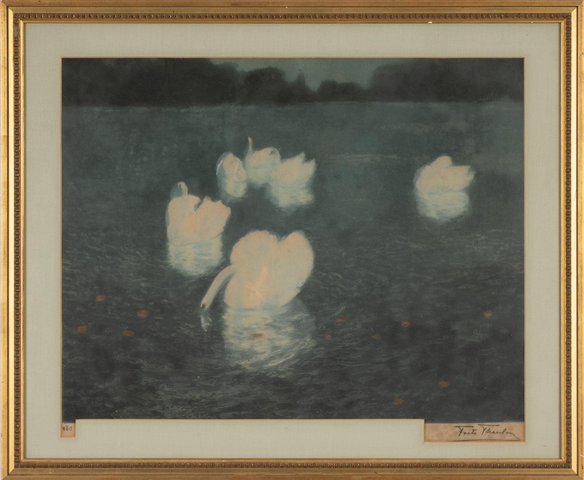 Frits Thaulow, etching in colours. Signed. and numbered 180 in pencil.