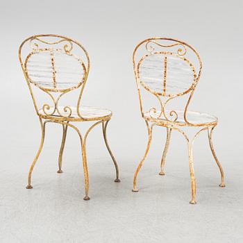 Trädgårdssoffa, två stolar, två karmstolar, Skoglund & Olsson, Gefle, 1900-talets första hälft.