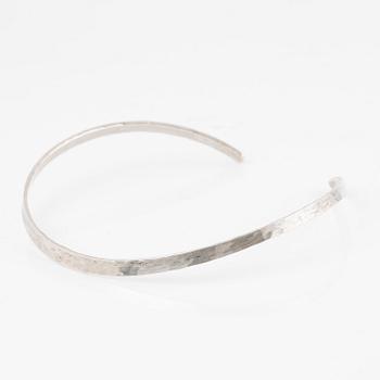Necklace, silver, steel, Jan Eve Stengård, Gotland.
